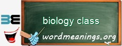 WordMeaning blackboard for biology class